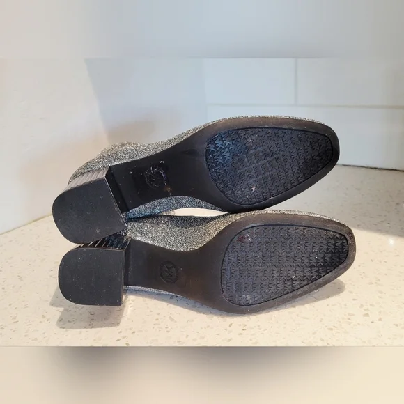 Michael Kors Silver Mandy Ankle Boots with Metallic Heel | Size 5 - Picture 4 of 4